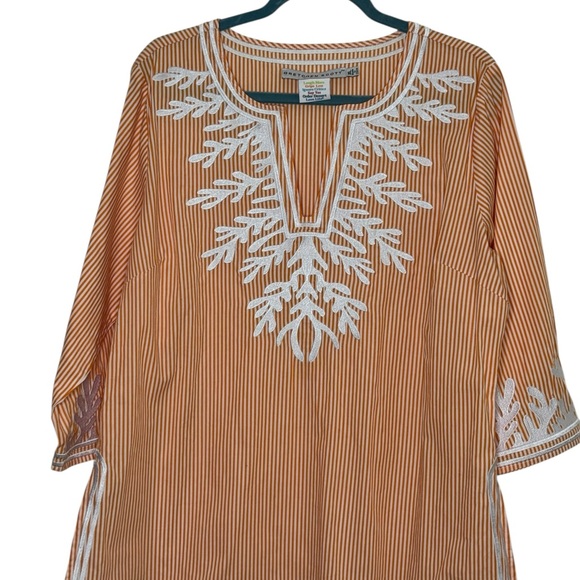 Gretchen Scott Tunic, The Reef Embroidered Top Blouse, EUC, Size XL - Picture 2 of 10